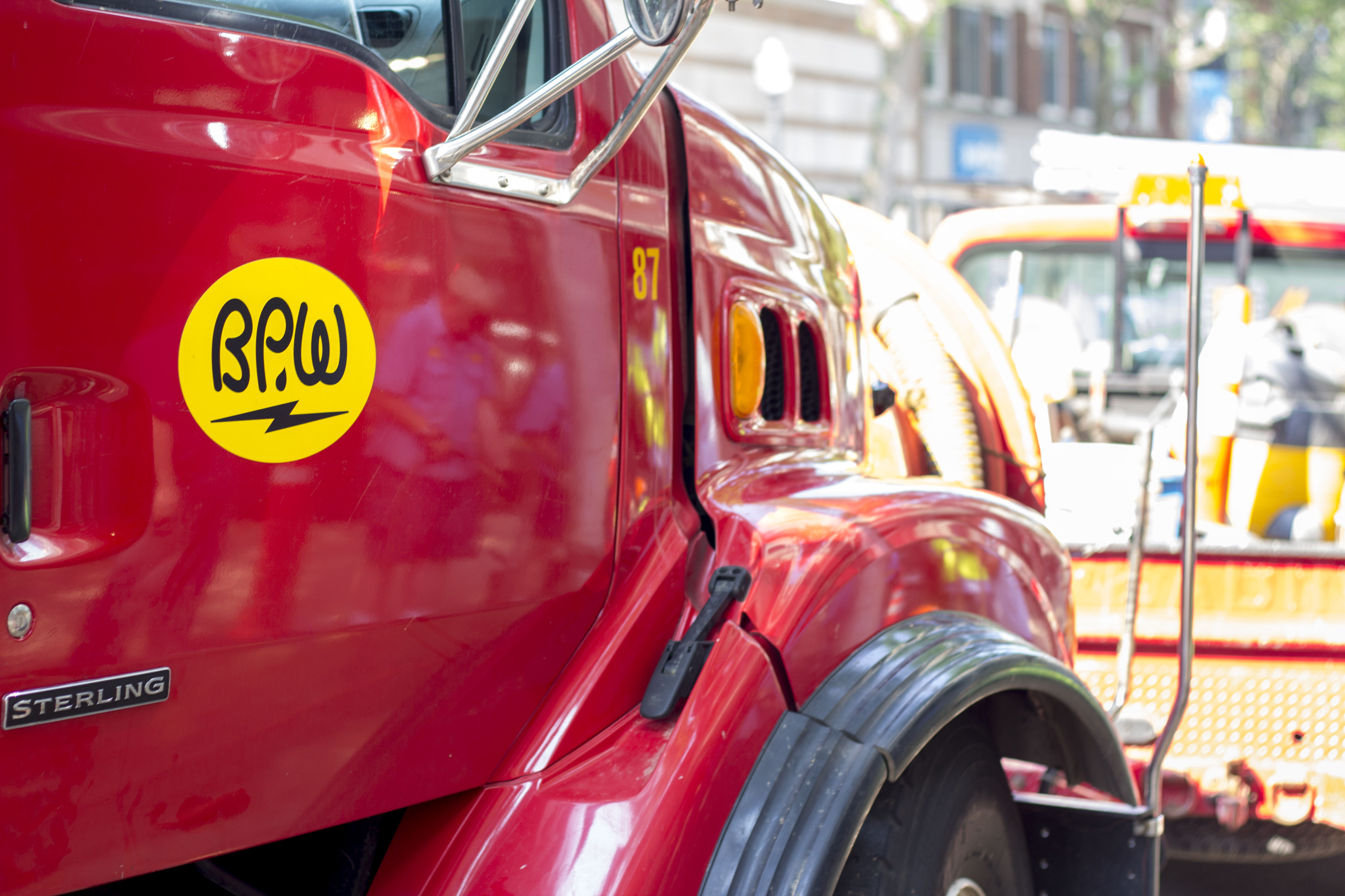 BPW truck at construction site